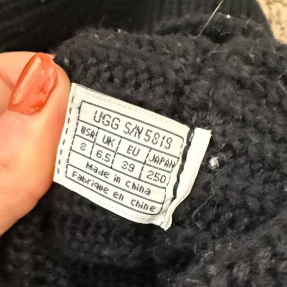 UGG Black Knit Boots with Buttons - Picture 8 of 11